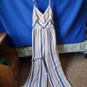 Striped Xhilarations Jumpsuit